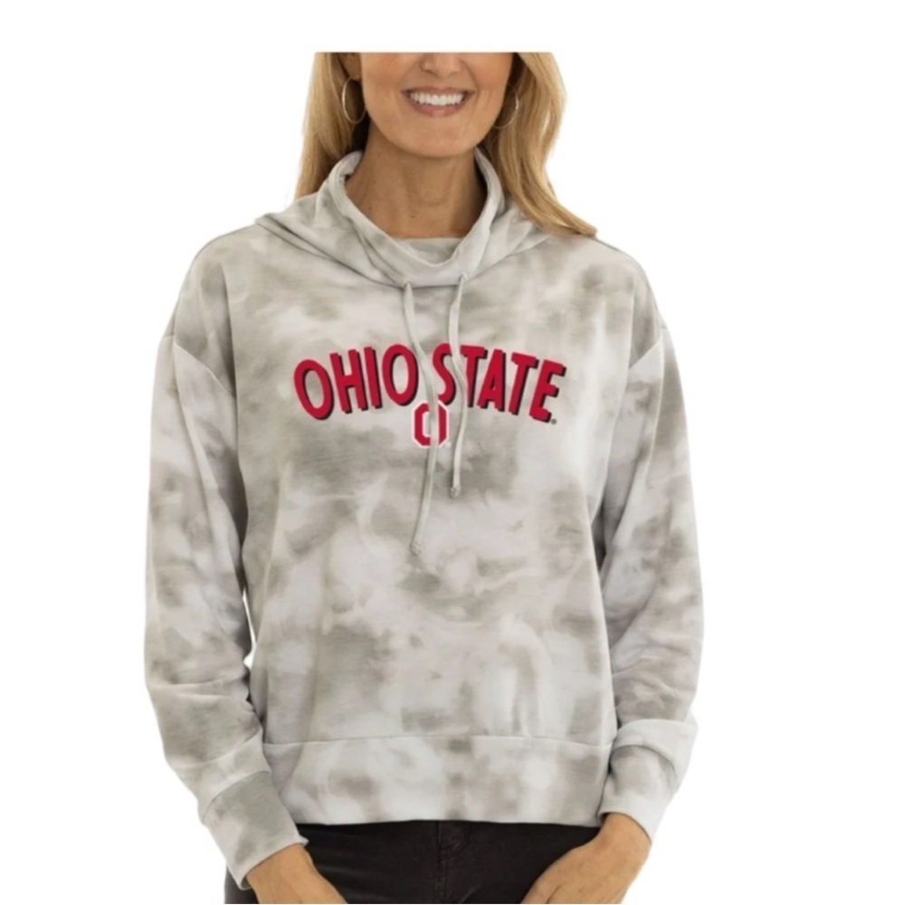 Flying Colors Ohio State Buckeyes Maddie Tie Dye Pullover Sweatshirt NWT Size XL